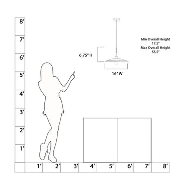 Minka Lavery York 16" 1 Light Pendant - 296 7