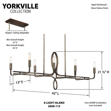 Minka Lavery Yorkville 8 Light Island - 2698-115 6