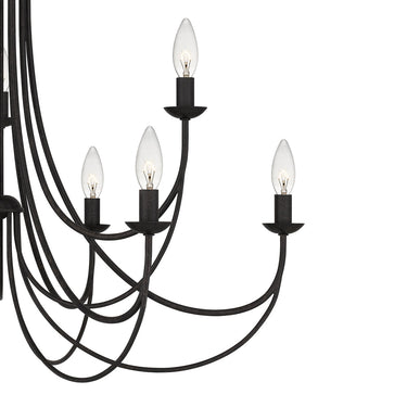 Mirren 9 Light Chandelier in Imperial Bronze 2