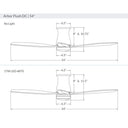 Modern Fan ARB-FM-54-NL Arbor Flush DC 54" Fan No Light 24