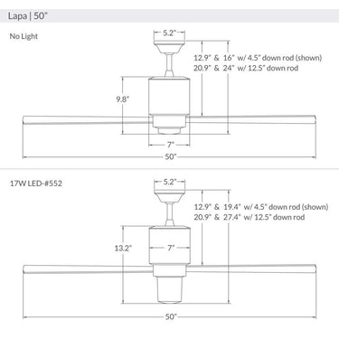 Modern Fan LAP-50-NL Lapa 50" Fan 27