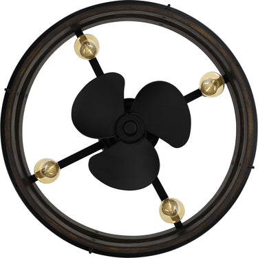 Moyer 4 Light Fandelier in Matte Black 2