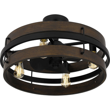 Moyer 4 Light Fandelier in Matte Black 6