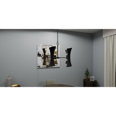 Myla 10 Light Chandelier in Matte Black 2