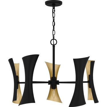 Myla 10 Light Chandelier in Matte Black 3