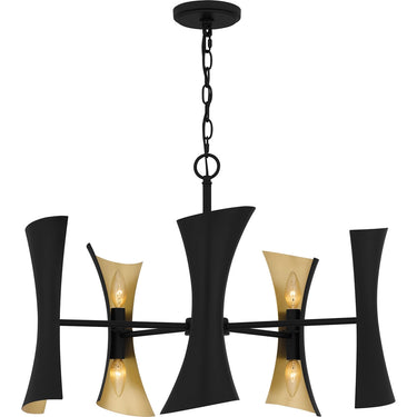 Myla 10 Light Chandelier in Matte Black 4