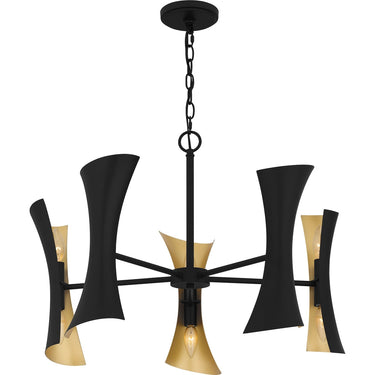 Myla 10 Light Chandelier in Matte Black 1