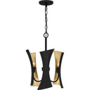 Myla 3 Light Pendant in Matte Black 4