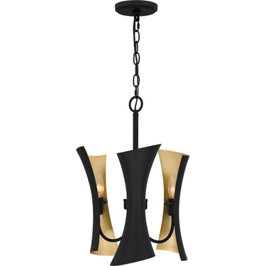 Myla 3 Light Pendant in Matte Black 4