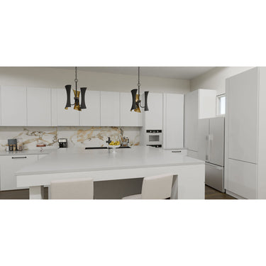 Myla 3 Light Pendant in Matte Black 8