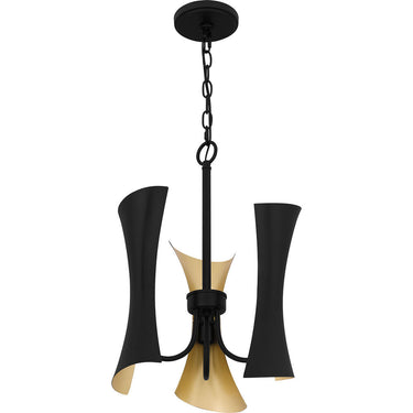 Myla 3 Light Pendant in Matte Black 1