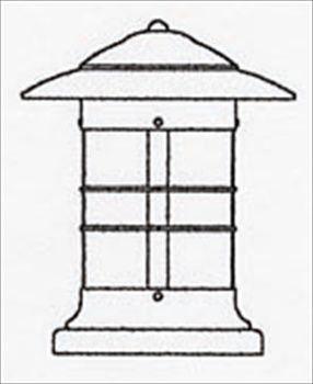 NC-14 Arroyo Craftsman Newport Medium Outdoor Column Mount - Crescent Harbor