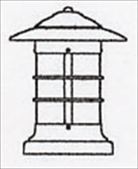 NC-9 Arroyo Craftsman Newport Small Outdoor Column Mount - Crescent Harbor