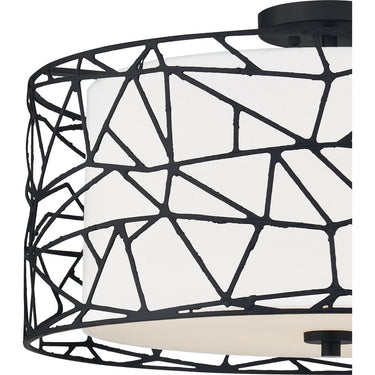 Newcastle 4 Light Semi-Flush Mount in Matte Black 2