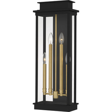 Noelle 4 Light Outdoor Wall Sconce in Matte Black 1