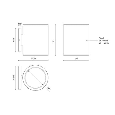Nordic 6-in (5-in Dia.) Exterior Wall 4