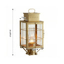 Norfield Post Lantern shown in the Antique Brass finish with a Clear shade - 9420-H-AB-CL-C 1