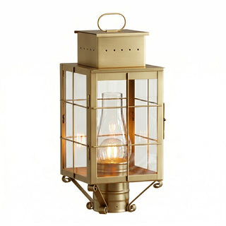 Norfield Post Lantern shown in the Antique Brass finish with a Clear shade - 9420-H-AB-CL-C