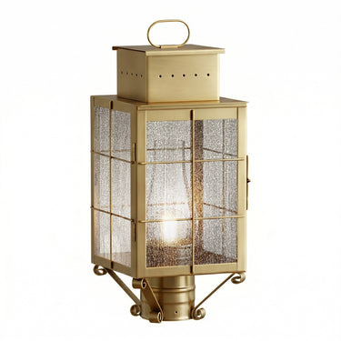 Norfield Post Lantern shown in the Antique Brass finish with a Seedy shade - 9420-H-AB-SDY-C