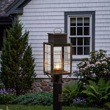 Norfield Post Lantern shown in the Bronze finish with a Clear shade - 9420-H-BZ-CL-C 2