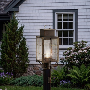 Norfield Post Lantern shown in the Bronze finish with a Seedy shade - 9420-H-BZ-SDY-C 2