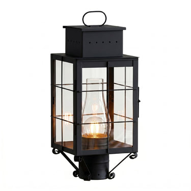 Norfield Post Lantern shown in the Matte Black finish with a Clear shade - 9420-H-BK-CL-C