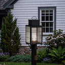 Norfield Post Lantern shown in the Matte Black finish with a Seedy shade - 9420-H-BK-SDY-C 2