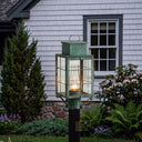 Norfield Post Lantern shown in the Verde Green finish with a Clear shade - 9420-H-VG-CL-C 2