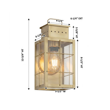Norfield Sconce shown in the Antique Brass finish with a Clear shade - 9421-H-AB-CL 1