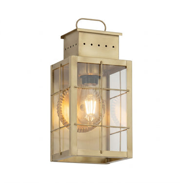 Norfield Sconce shown in the Antique Brass finish with a Clear shade - 9421-H-AB-CL