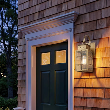 Norfield Sconce shown in the Antique Brass finish with a Clear shade - 9421P-H-AB-CL 2