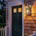 Norfield Sconce shown in the Antique Brass finish with a Clear shade - 9421P-H-AB-CL 2