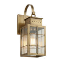Norfield Sconce shown in the Antique Brass finish with a Clear shade - 9421P-H-AB-CL 
