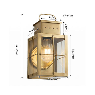 Norfield Sconce shown in the Antique Brass finish with a Clear shade - 9431-H-AB-CL 1