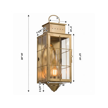 Norfield Sconce shown in the Antique Brass finish with a Clear shade - 9461-H-AB-CL-C 1
