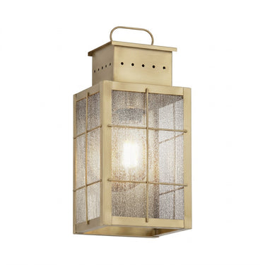 Norfield Sconce shown in the Antique Brass finish with a Seedy shade - 9421-H-AB-SDY