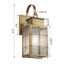 Norfield Sconce shown in the Antique Brass finish with a Seedy shade - 9421P-H-AB-SDY 1