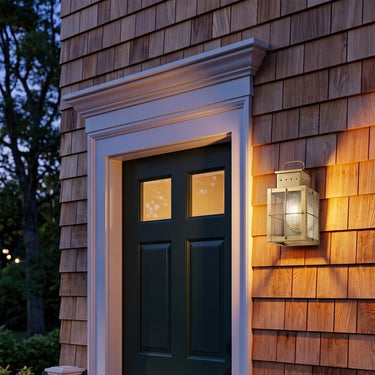 Norfield Sconce shown in the Antique Brass finish with a Seedy shade - 9431-H-AB-SDY 2
