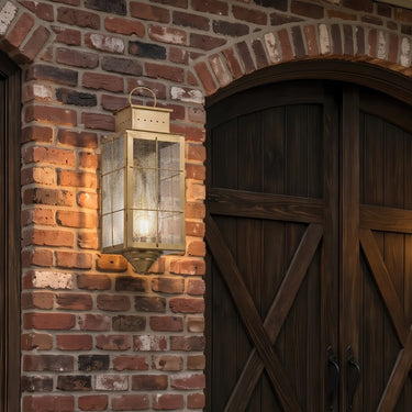Norfield Sconce shown in the Antique Brass finish with a Seedy shade - 9461-H-AB-SDY-C 2