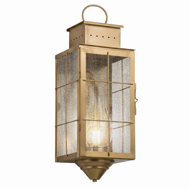 Norfield Sconce shown in the Antique Brass finish with a Seedy shade - 9461-H-AB-SDY-C