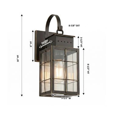 Norfield Sconce shown in the Bronze finish with a Clear shade - 9421P-H-BZ-CL 1