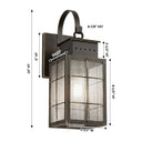 Norfield Sconce shown in the Bronze finish with a Seedy shade - 9421P-H-BZ-SDY 1