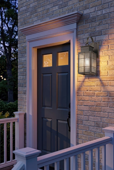 Norfield Sconce shown in the Bronze finish with a Seedy shade - 9421P-H-BZ-SDY 2
