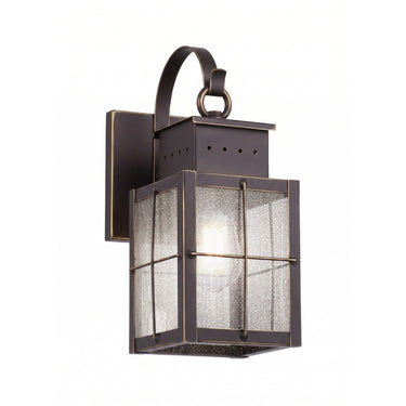 Norfield Sconce shown in the Bronze finish with a Seedy shade - 9431P-H-BZ-SDY