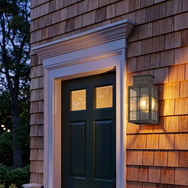 Norfield Sconce shown in the Dark Brass finish with a Clear shade - 9421-H-DB-CL 2