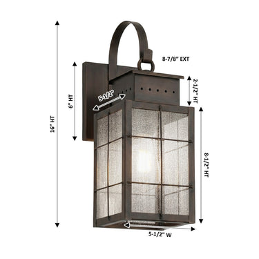 Norfield Sconce shown in the Dark Brass finish with a Clear shade - 9421P-H-DB-CL 1