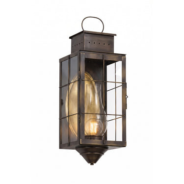 Norfield Sconce shown in the Dark Brass finish with a Clear shade - 9461-H-DB-CL-C