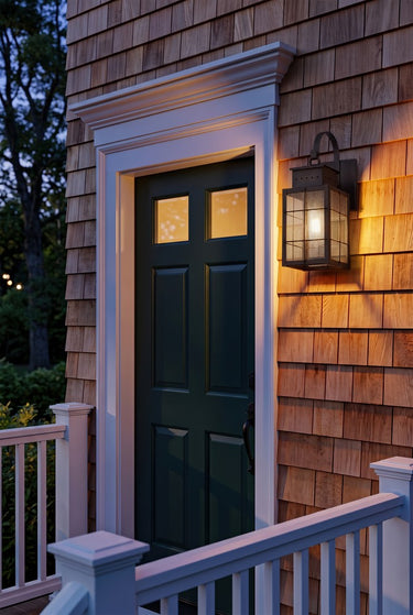 Norfield Sconce shown in the Dark Brass finish with a Seedy shade - 9421P-H-DB-SDY 2