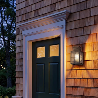 Norfield Sconce shown in the Dark Brass finish with a Seedy shade - 9431-H-DB-SDY 2
