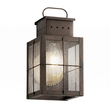 Norfield Sconce shown in the Dark Brass finish with a Seedy shade - 9431-H-DB-SDY